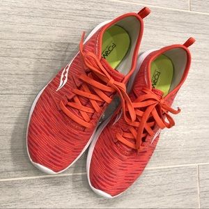 Saucony Lightweight Orange Sneakers